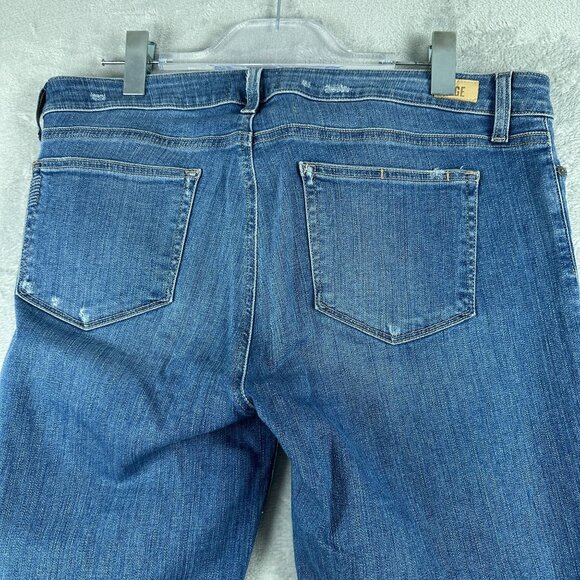 Paige Skinny Jeans Womens Size 33 Verdugo Ankle Distressed Medium Wash Blue - Picture 4 of 12